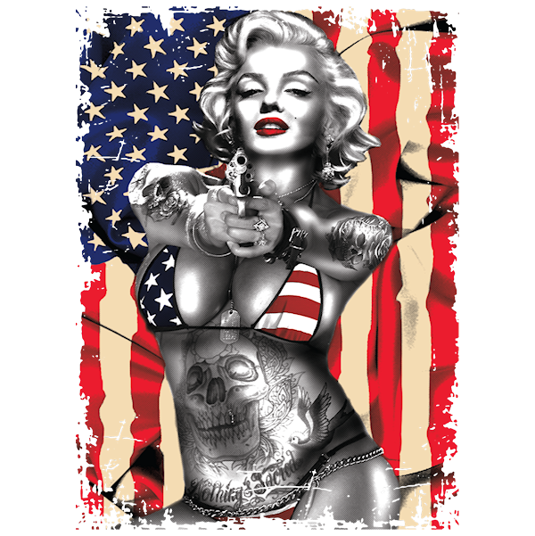 Marilyn Monroe (Flag W/Gun)