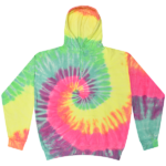 Minty Rainbow Tie-Dye Pullover Hooded Sweatshirt