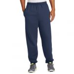 Navy Blue/Elastic Sweatpant with Pockets