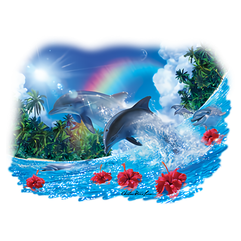 Dolphins (Shining Rainbow-Flower-Jumping)