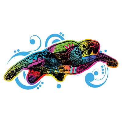 Sea Turtle (Colorful Swirl)