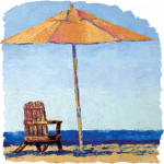 Beach Chair with Umbrella (Relaxing)