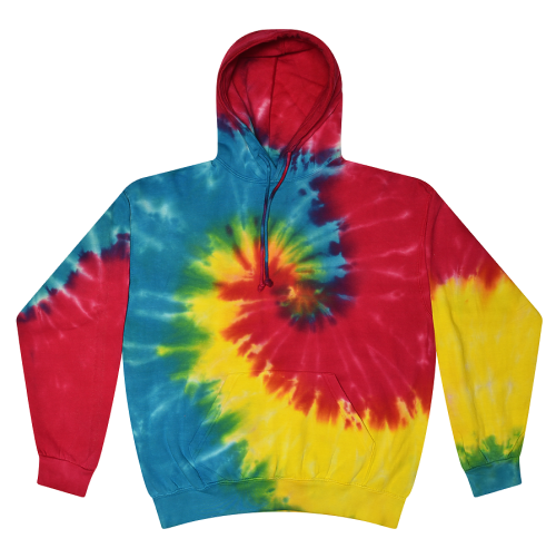 Tie Dye Reactive Rainbow Youth Pullover Hooded Sweatshirt