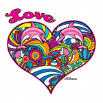Heart (Love Dolphin Colorful)