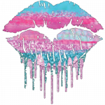 Lips (Dripping Blue/Pink) / Mermaid Lips