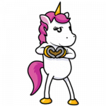 Unicorn (Making Heart Symbol)