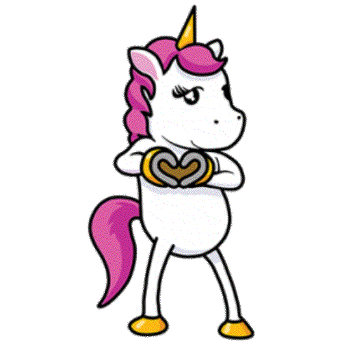 Unicorn (Making Heart Symbol)