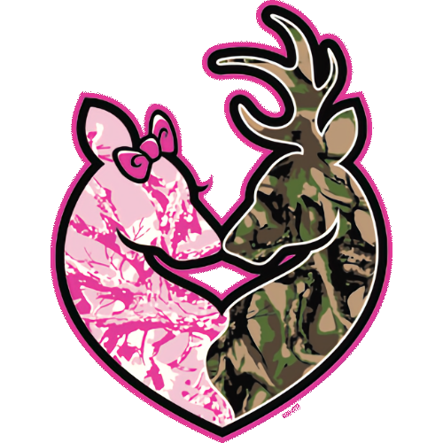 Deer (Love Couple) camo/pink
